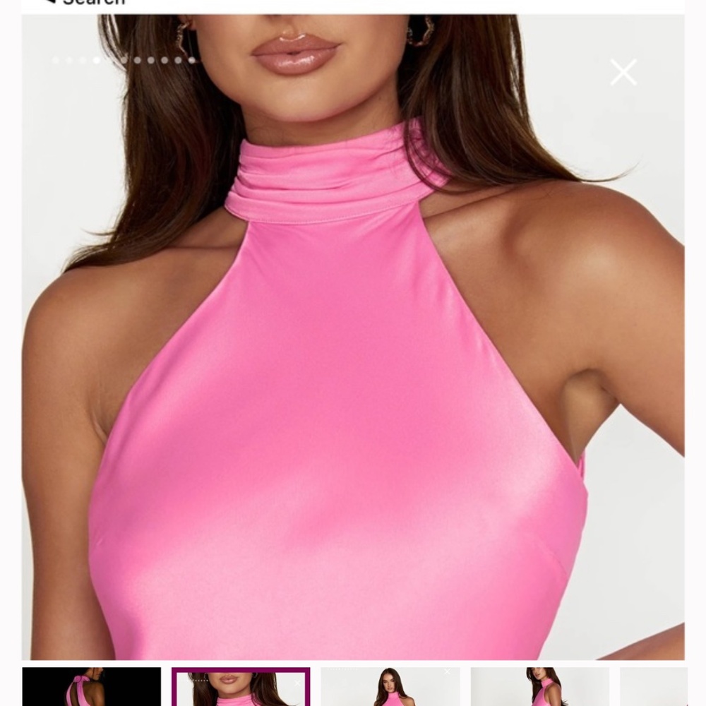 Meshki Claire A Line Minidress Pink size S - Picture 2 of 9